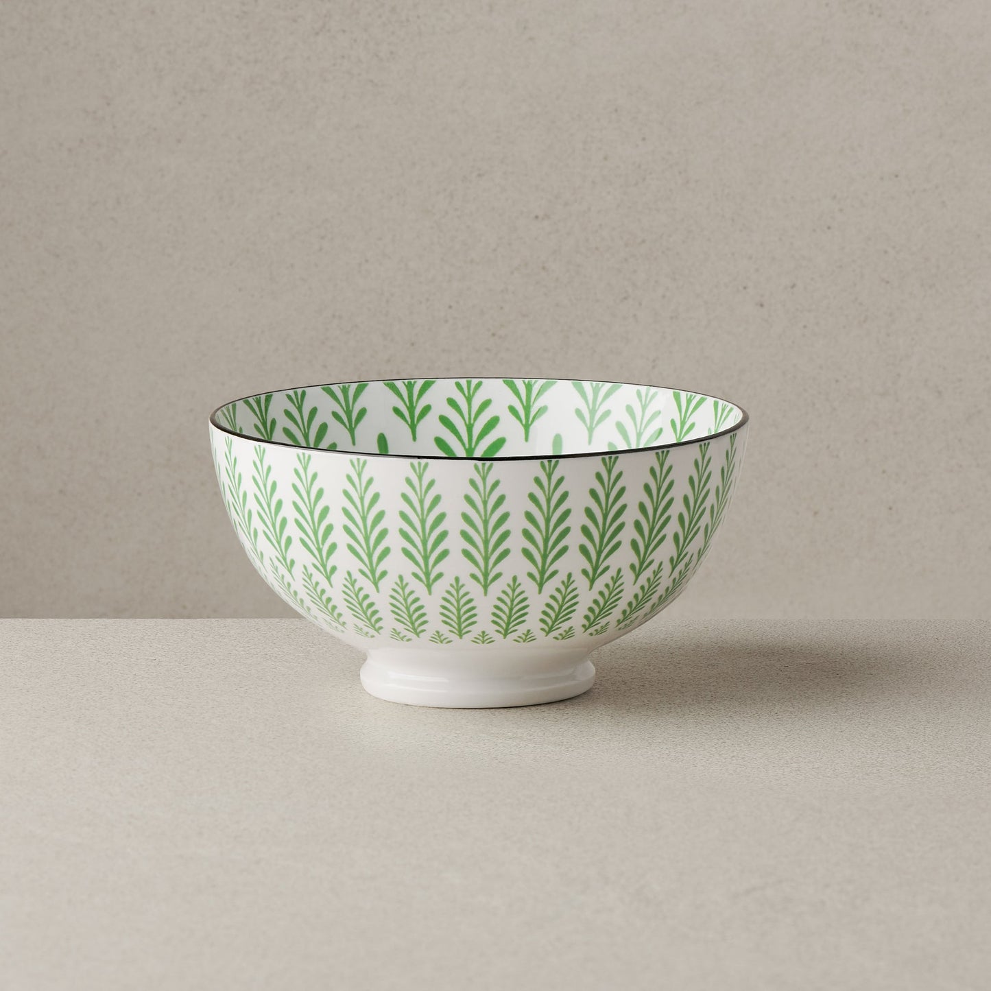 Kiri Porcelain 22 oz. 6 Inch Diameter Bowl - Green Cyprus