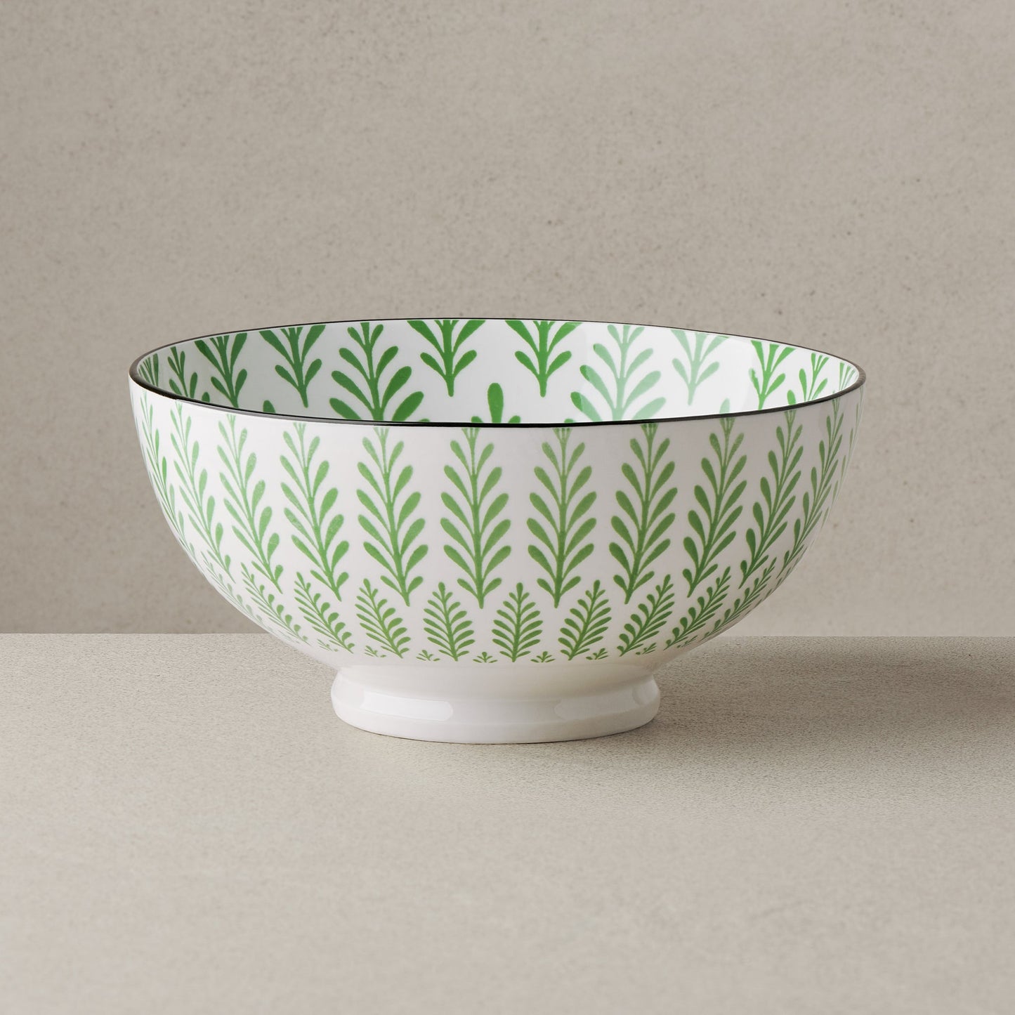 Kiri Porcelain 56 oz 8 Inch Diameter Bowl - Green Cyprus