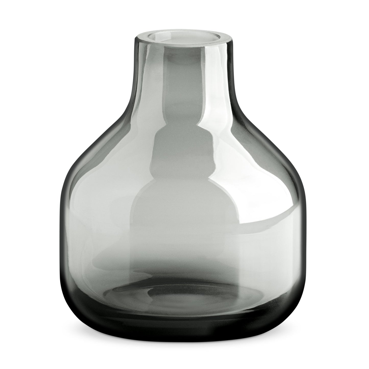 Beau Mini Bottle Glass Vase - 5 Inch Tall - Smoke