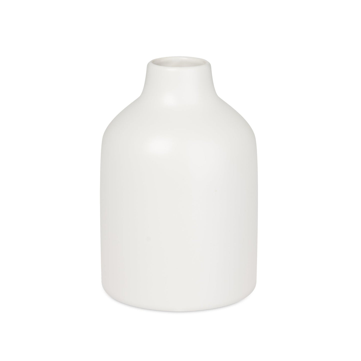 Komi Ceramic Bottle Vase - 5.5 Inch Tall - White