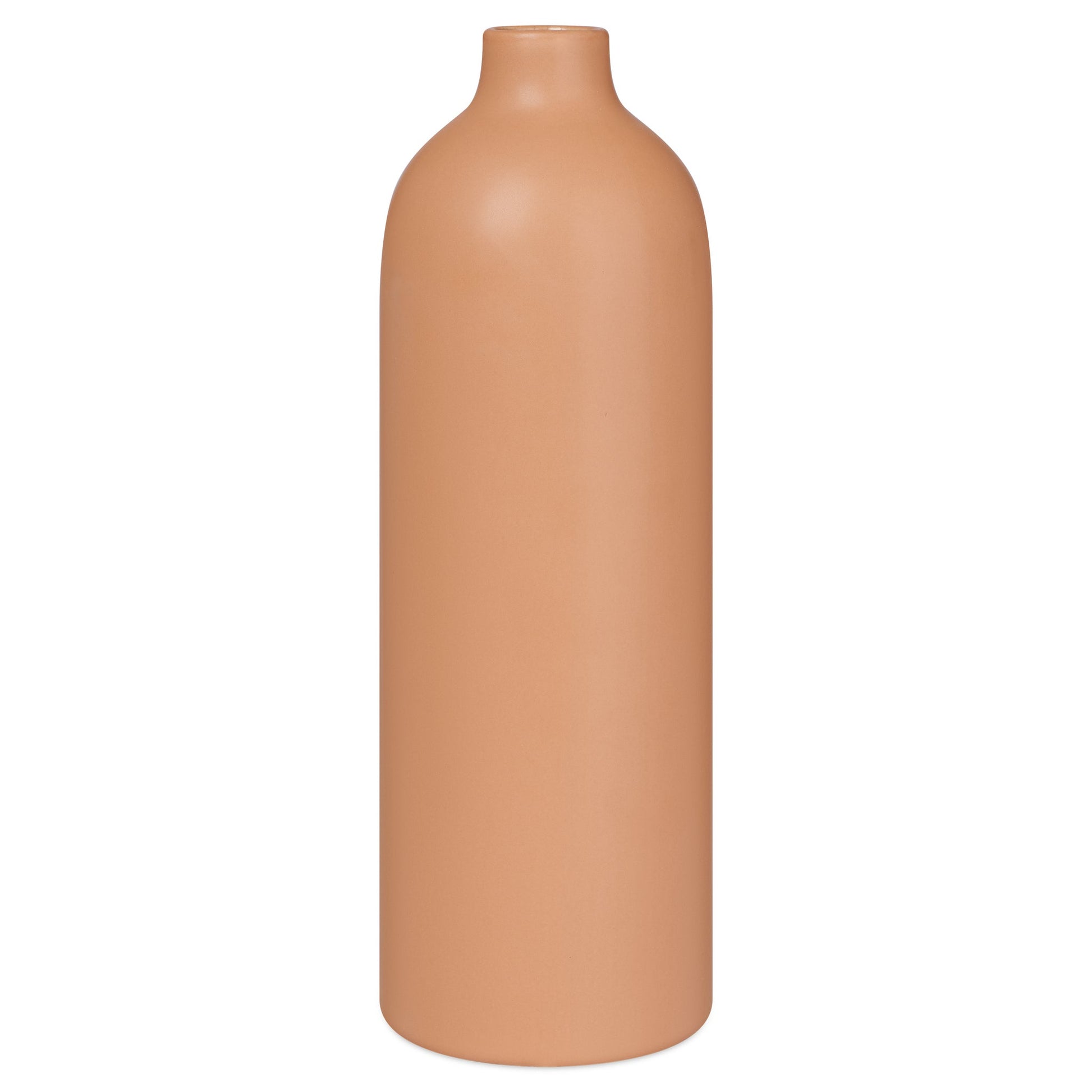 Komi Ceramic Bottle Vase - 11 Inch Tall - Terracotta