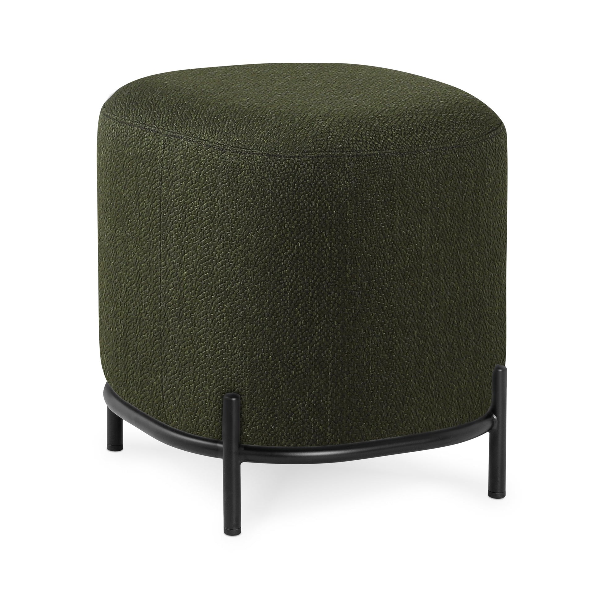Pender Pin Leg Ashton Weave Upholstery Ottoman Stool - Hunter Green (17 x 18 Inches)