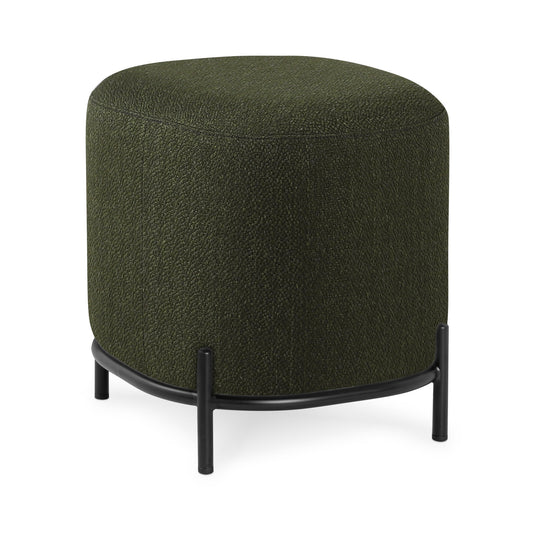 Pender Pin Leg Ashton Weave Upholstery Ottoman Stool - Hunter Green (17 x 18 Inches)