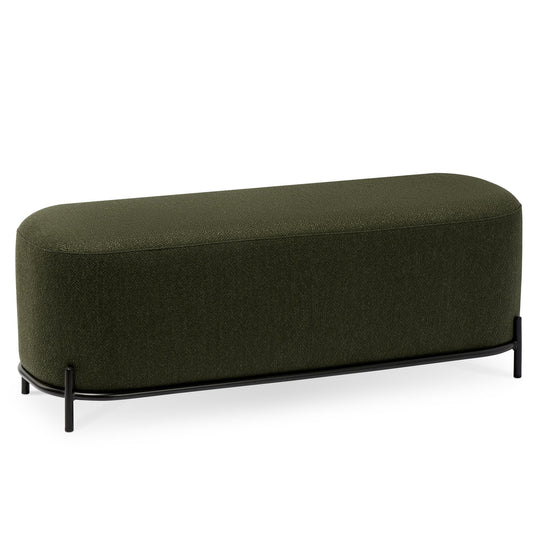 Pender Pin Leg Ashton Weave Upholstery Long Bench - Hunter Green (48 x 18 Inches)