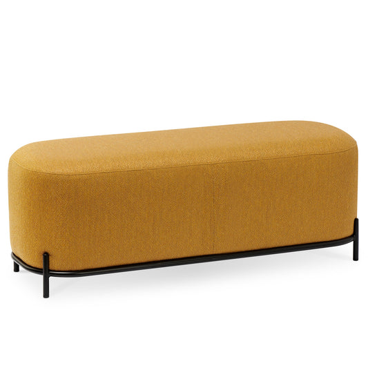 Pender Pin Leg Ashton Weave Upholstery Long Bench - Goldenrod (48 x 18 Inches)