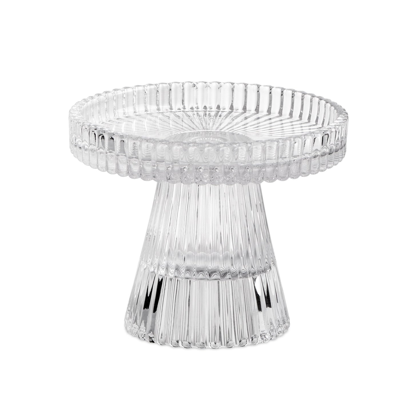 Anya Faceted Glass 3 Inch Tall Reversible Pillar/Tealight Candle Holder