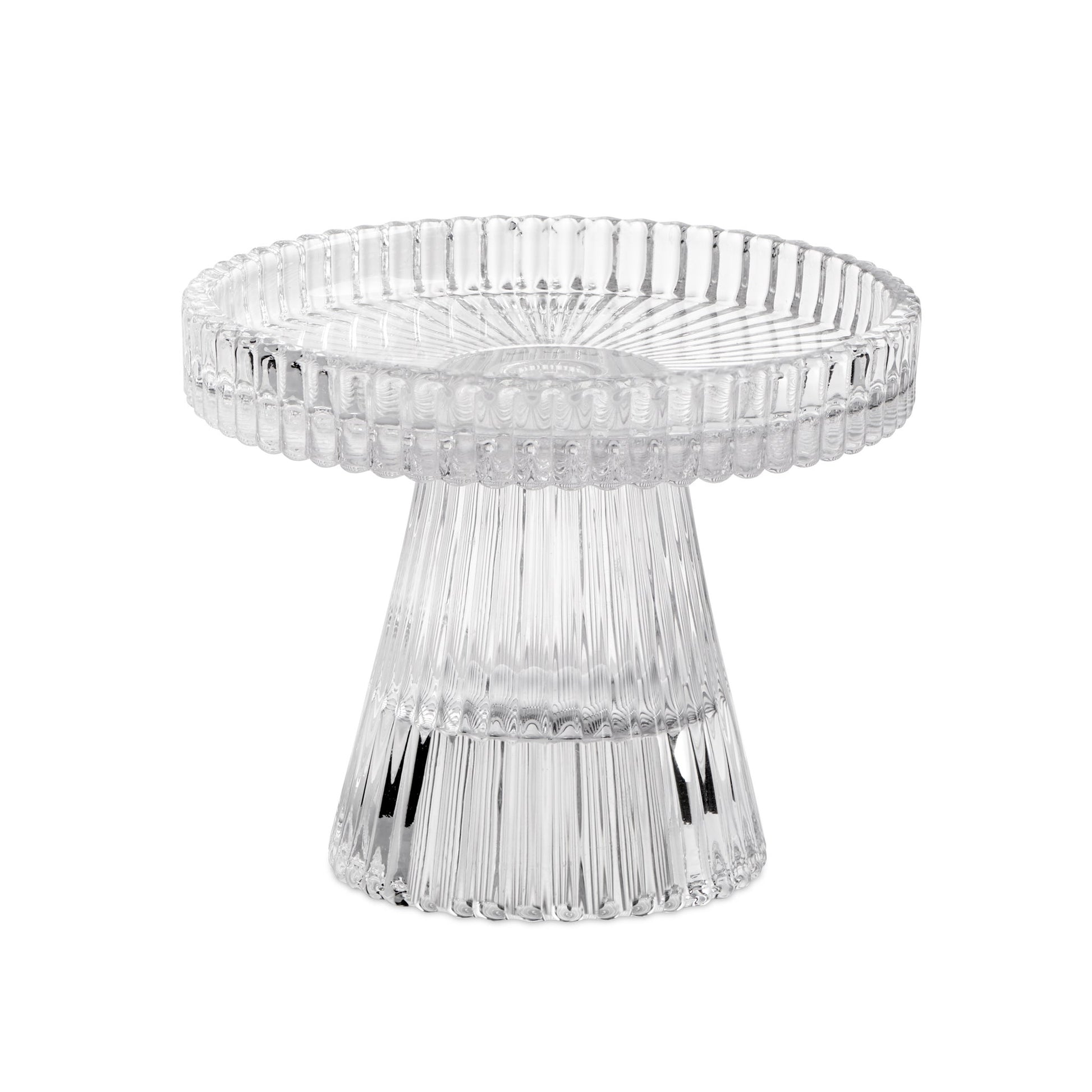 Anya Faceted Glass 3 Inch Tall Reversible Pillar/Tealight Candle Holder