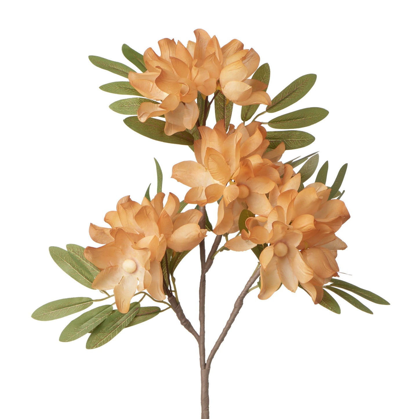 Apple Blossom Cluster 4 Bloom 39 Inch Length Stem - Orange