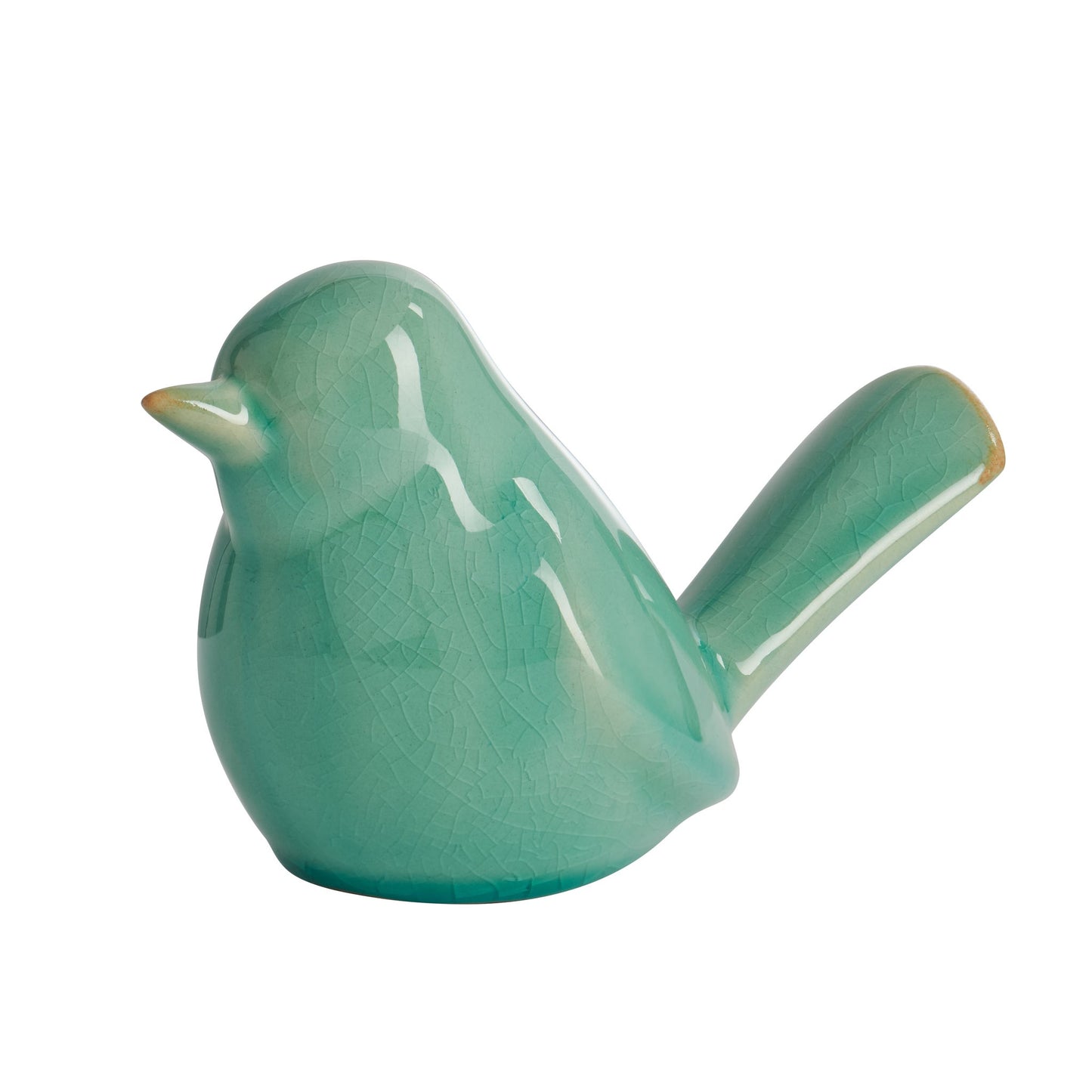 Lilo Ceramic Bird Decor Sculpture - Celadon Crackle
