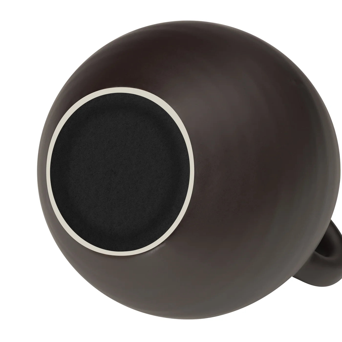Capri Double Handle 7 Inch Tall Ceramic Teardrop Urn Vase - Matte Brown