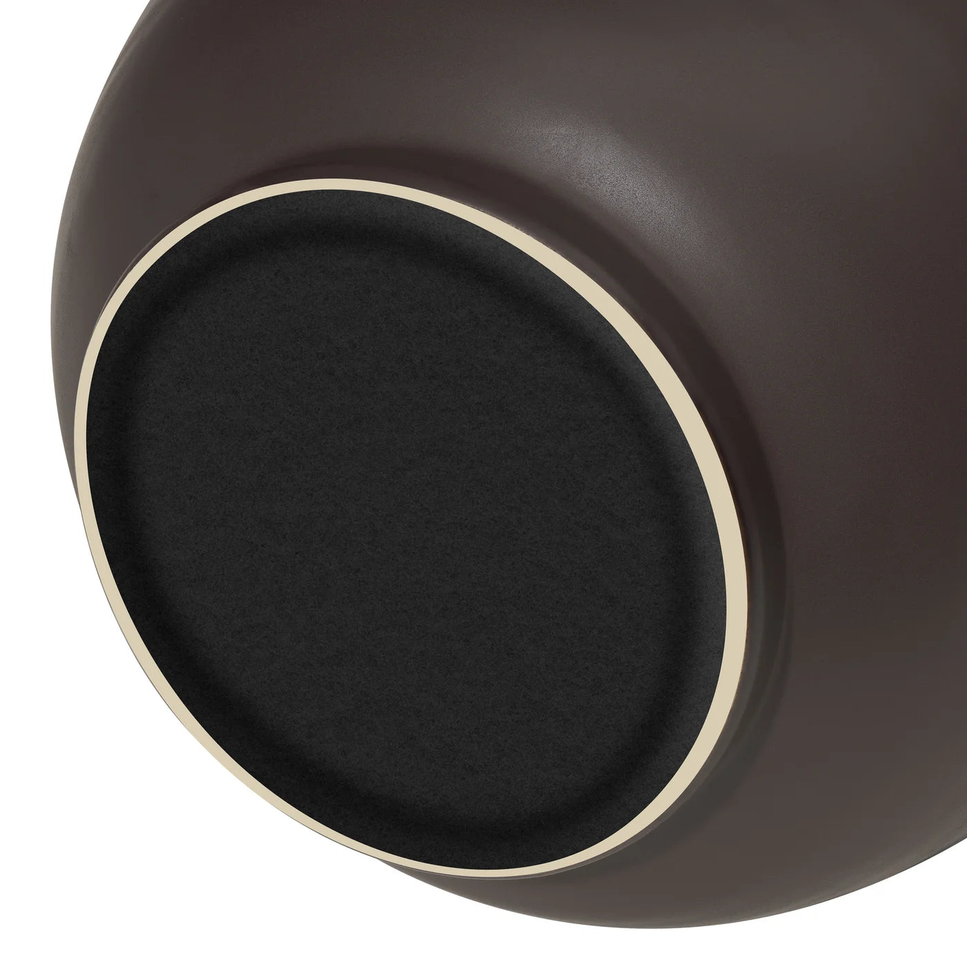 Capri Double Handle 9 Inch Tall Ceramic Oval Urn Vase - Matte Brown