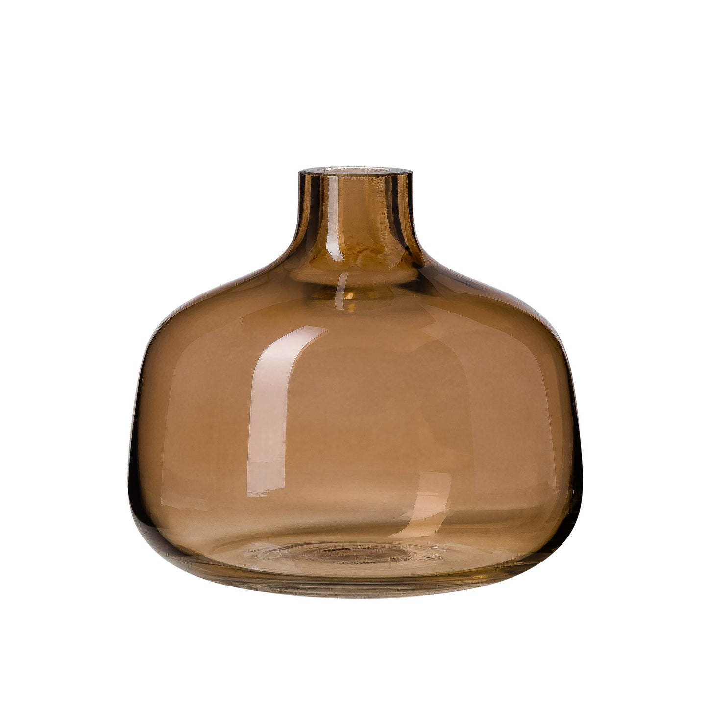 Belle Glass Bud Vase - 4 Inch Tall - Toasted Coconut