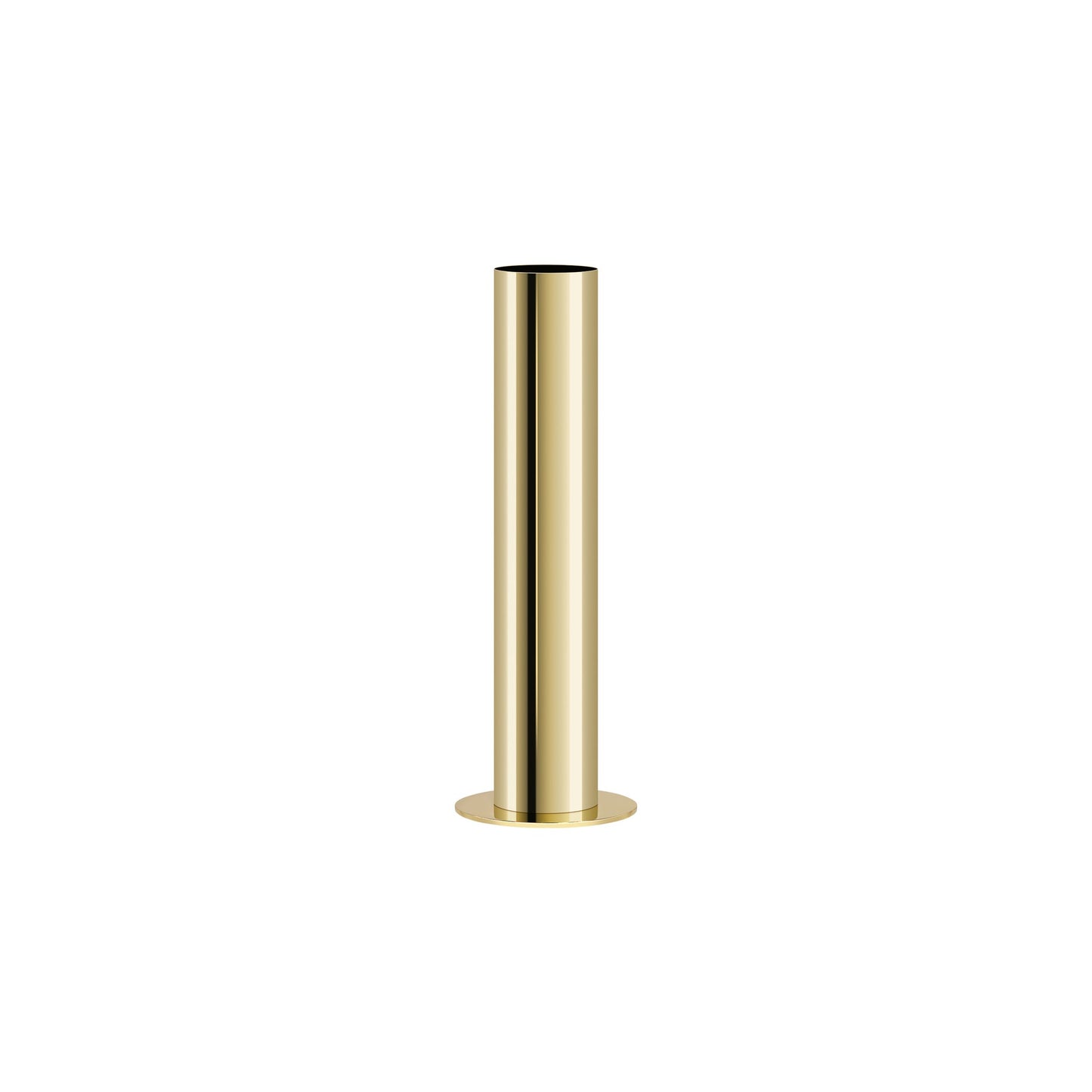 Stainless Steel Pipe Vase - 10 Inch Tall - Gold