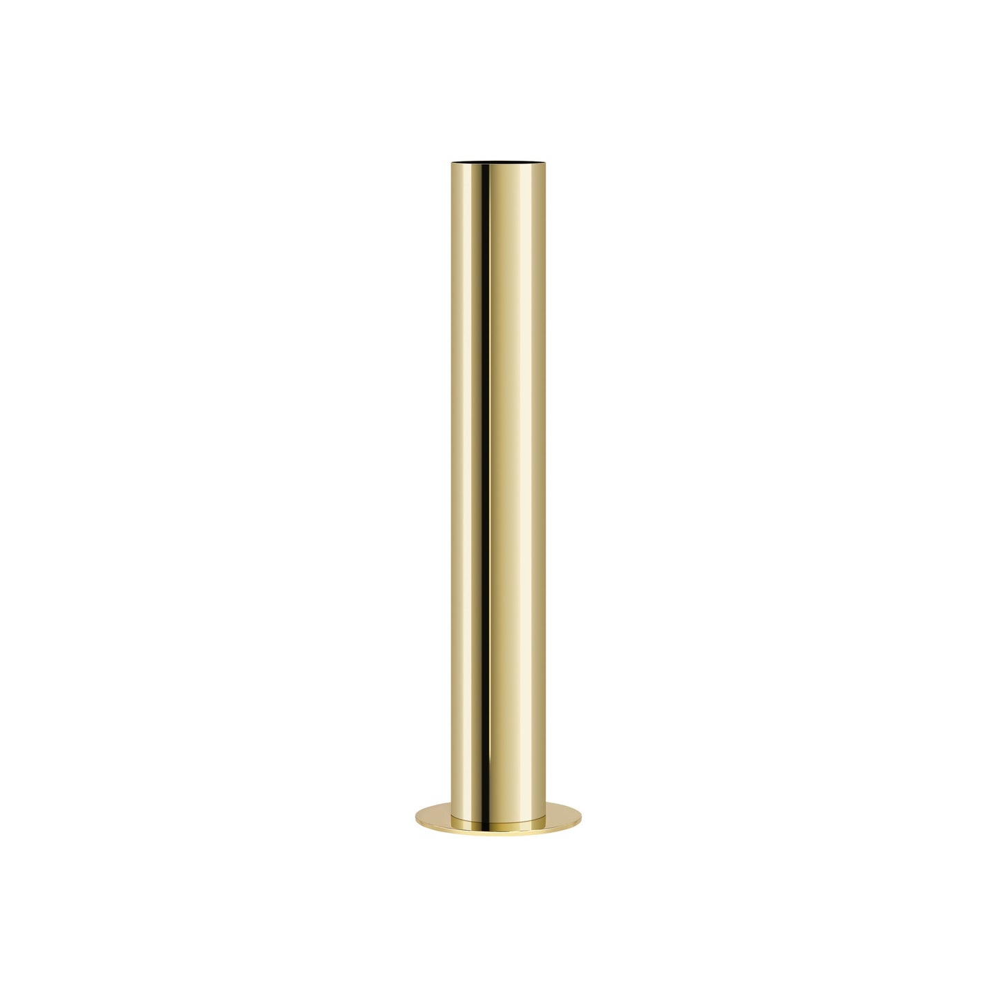 Stainless Steel Pipe Vase - 14 Inch Tall - Gold