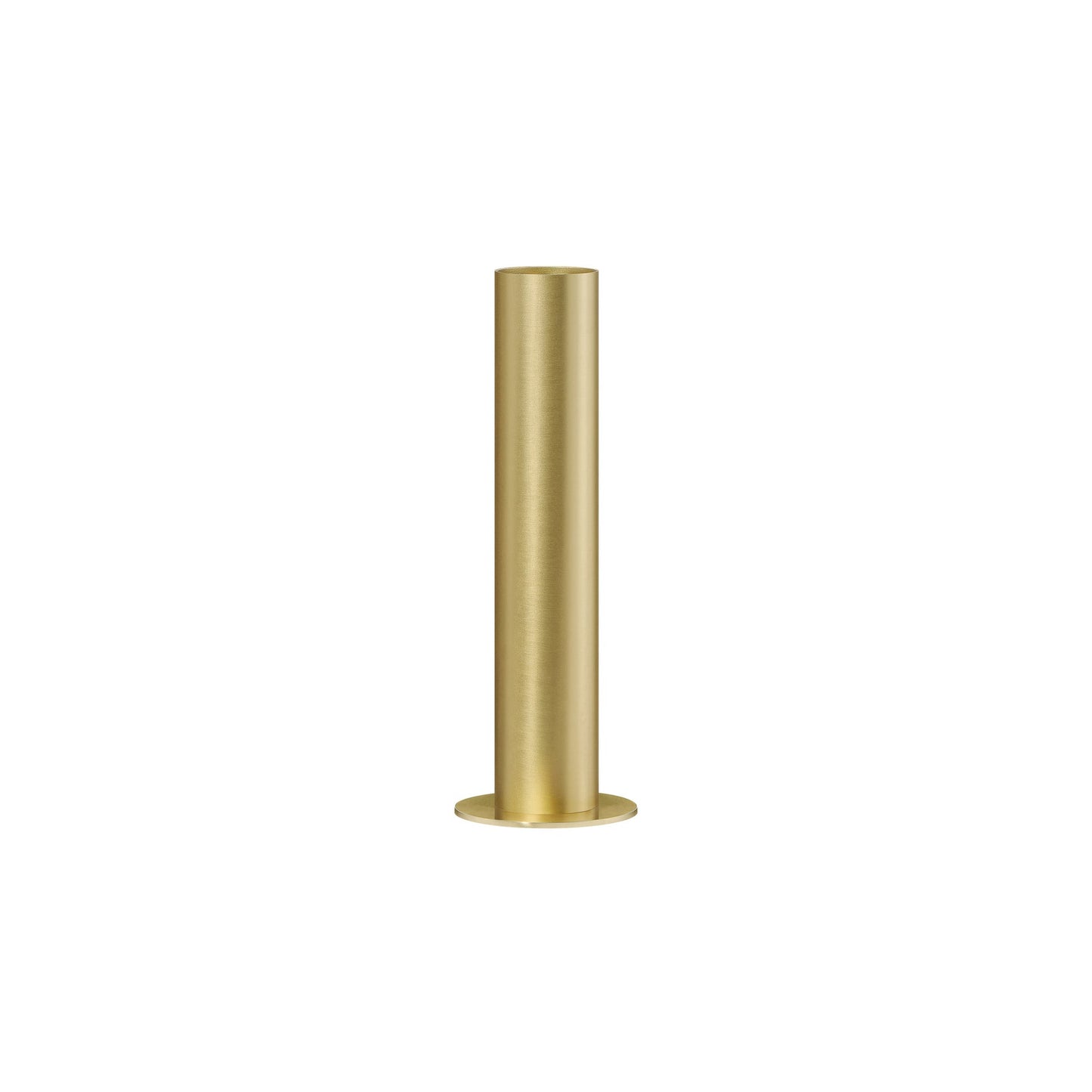 Stainless Steel Pipe Vase - 10 Inch Tall - Brushed Satin Gold