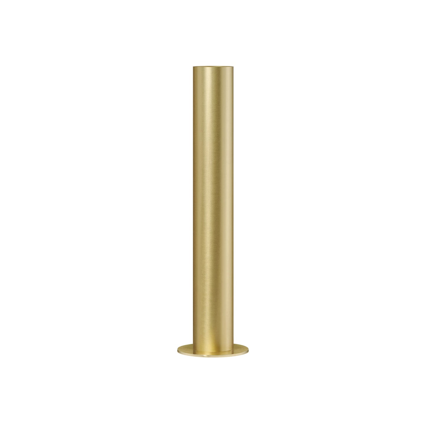 Stainless Steel Pipe Vase - 14 Inch Tall - Brushed Satin Gold