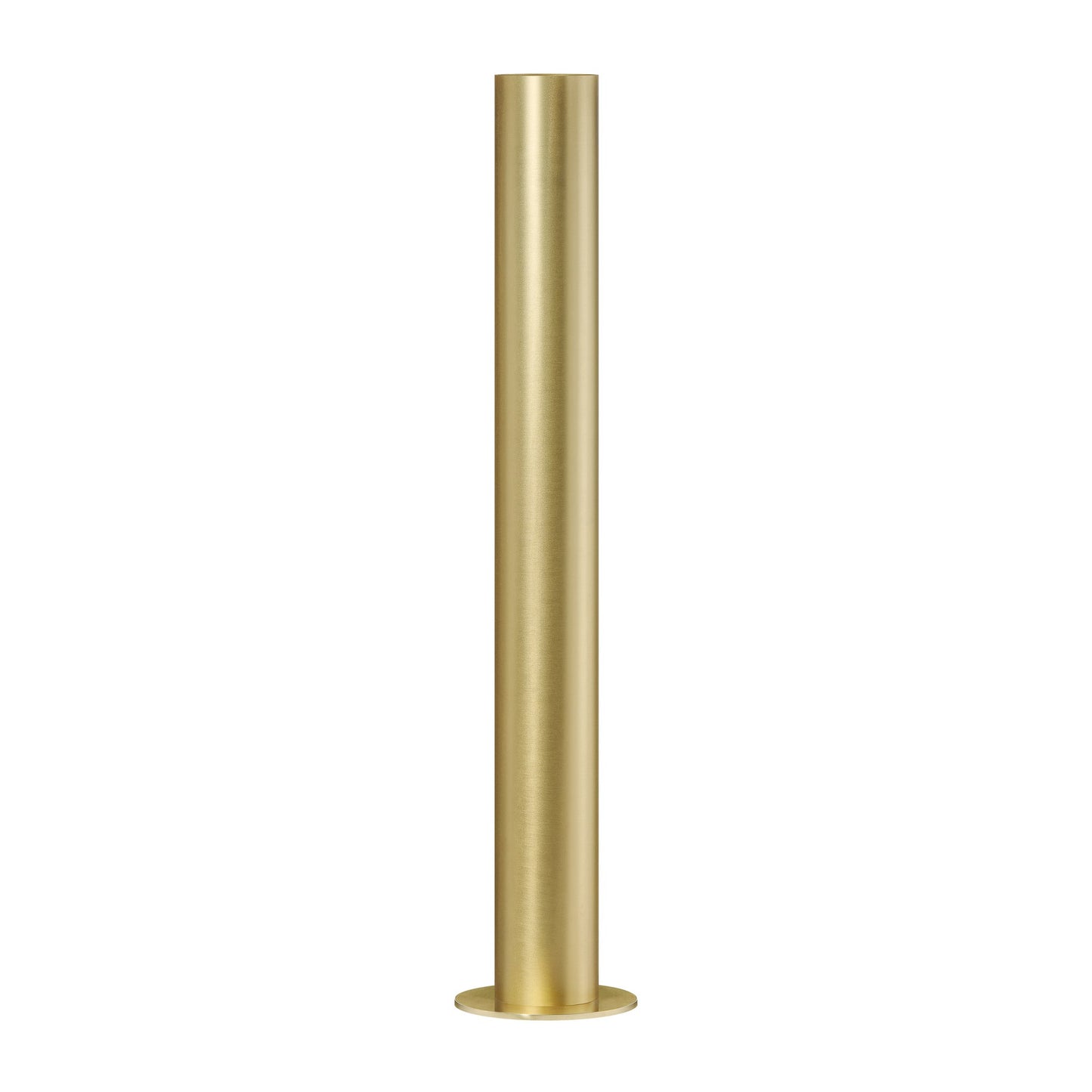 Stainless Steel Pipe Vase - 18 Inch Tall - Brushed Satin Gold