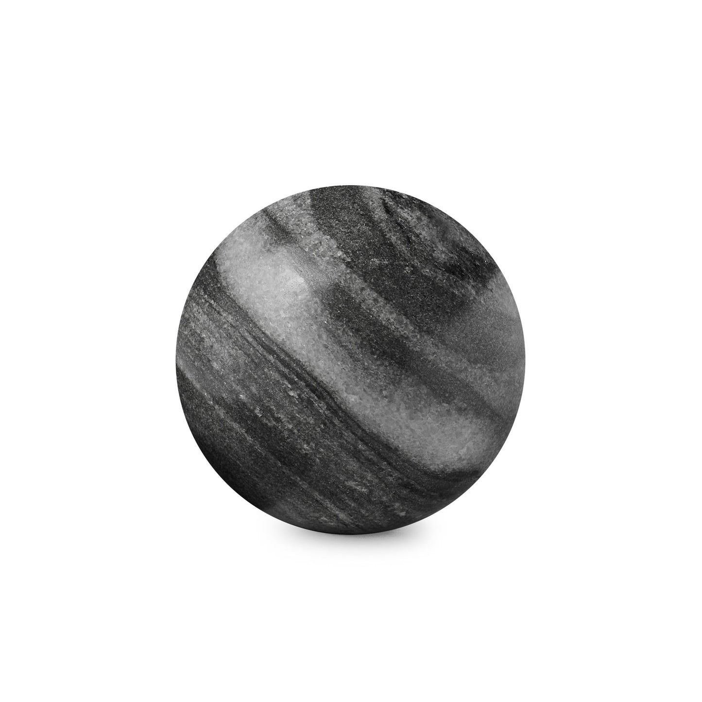 Marble Sphere 2.75 Inch Diameter Decor Ball - Natural Grey