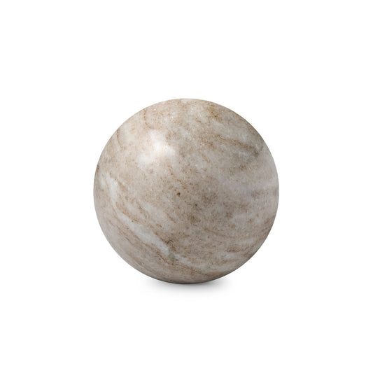 Marble Sphere 2.75 Inch Diameter Decor Ball - Natural Brown