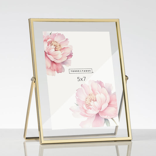 Trim Glass Panel 5x7 Gold Metal Photo Frame