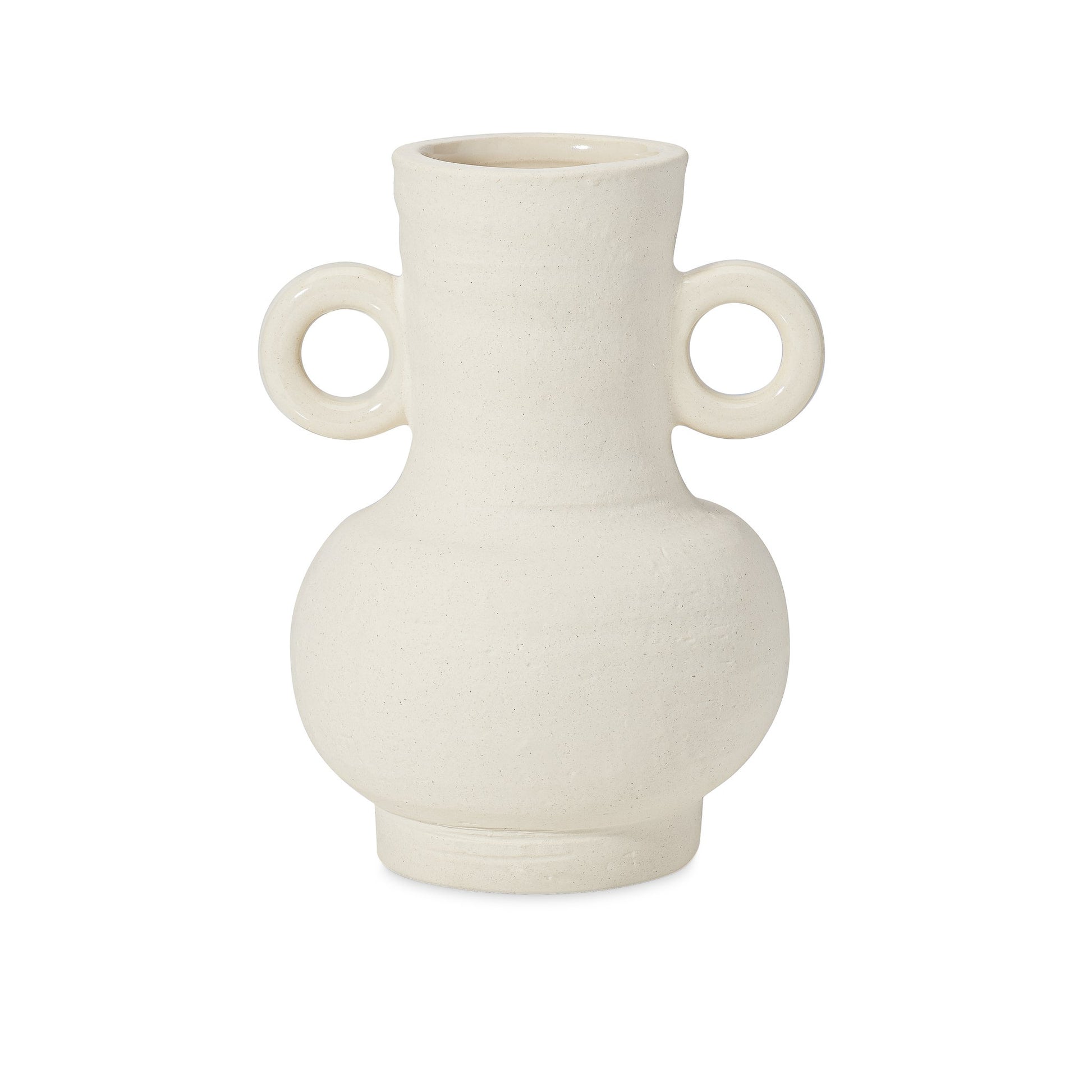 Rustic Carafe Ceramic Handle Vase - 6 Inch Tall