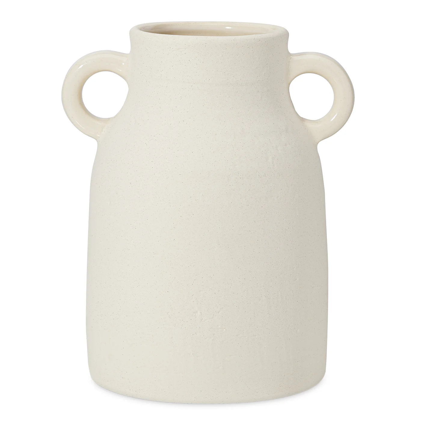 Rustic Carafe 8 Inch Tall Ceramic Handle Vase