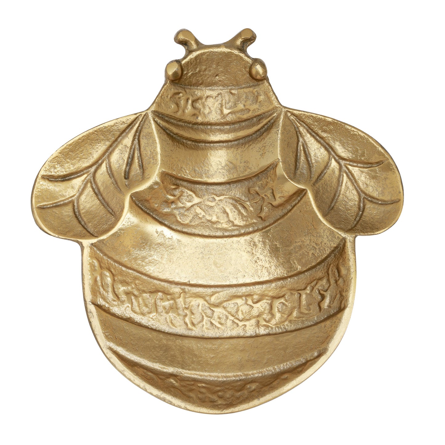 Bee 7 Inch Aluminum Decor Dish - Gold