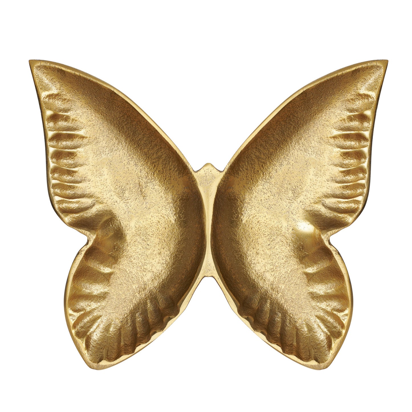 Butterfly 7x8 Inch Aluminum Decor Dish - Gold
