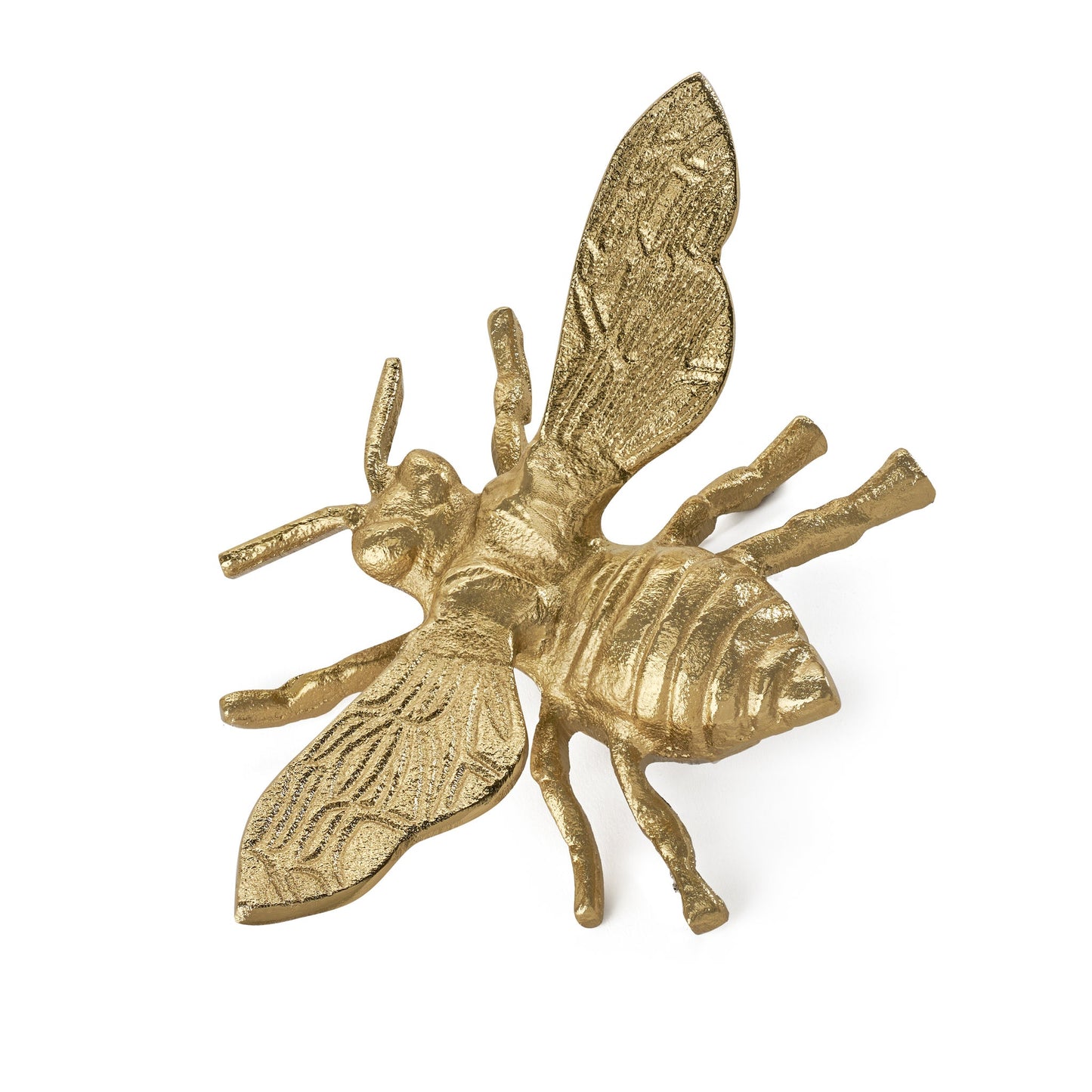Bee Gold Nickel Plated Aluminum 8 Inch Length Decor Sculpture