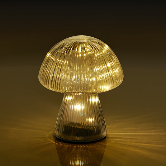 Mushroom Glass LED Decor Light - 5.5 inch Tall