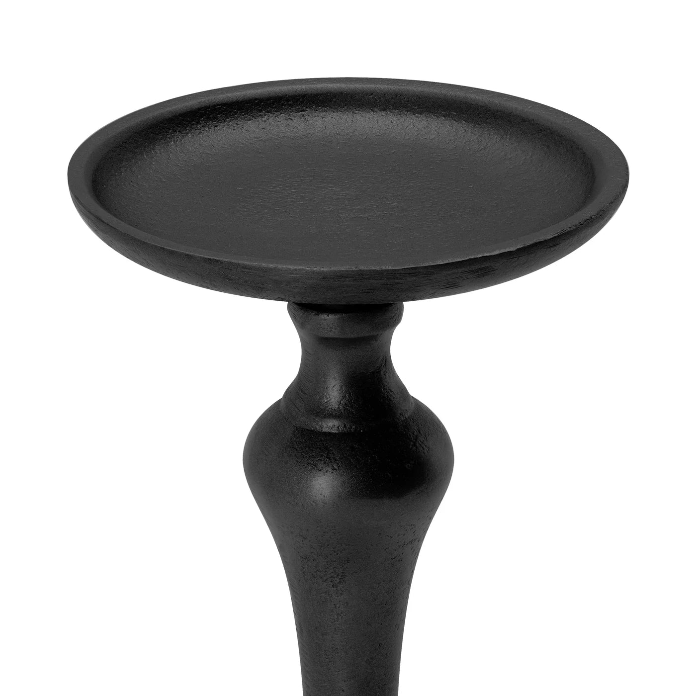 Chapel Antique Black Aluminum Pillar Candle Holder