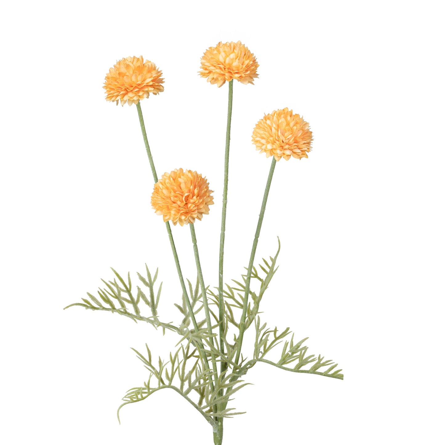 Pompom 4 Bloom 23.5 Inch Stem - Orange