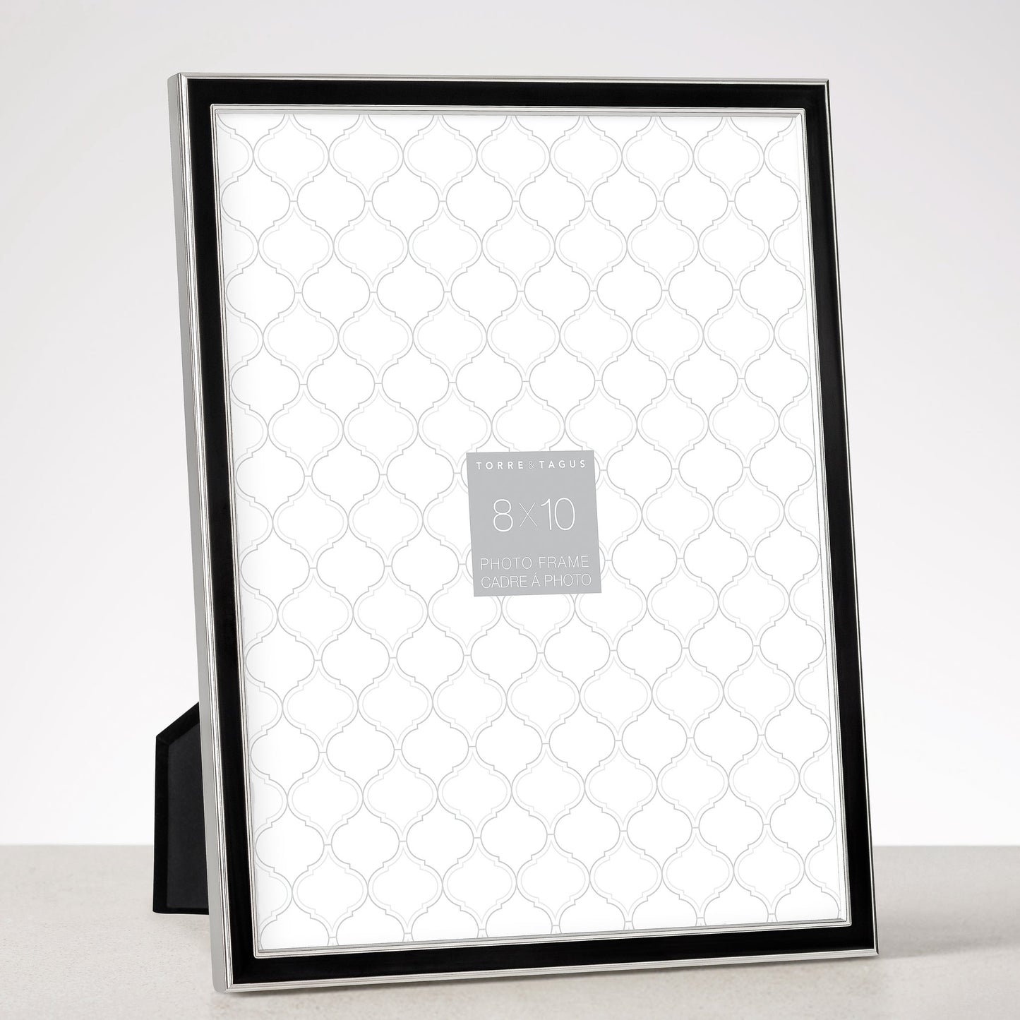 Linea Silver Trim Black Enamel Photo Frame - 8X10
