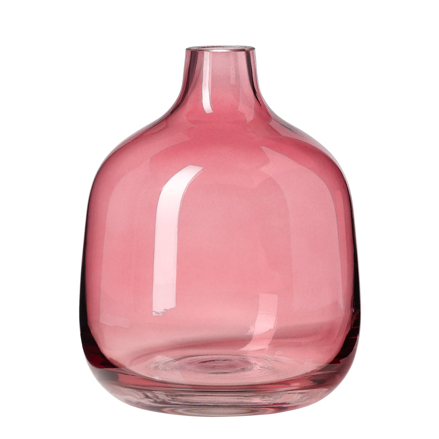 Belle Glass Bud Vase - 5.25 Inch Tall - Pink