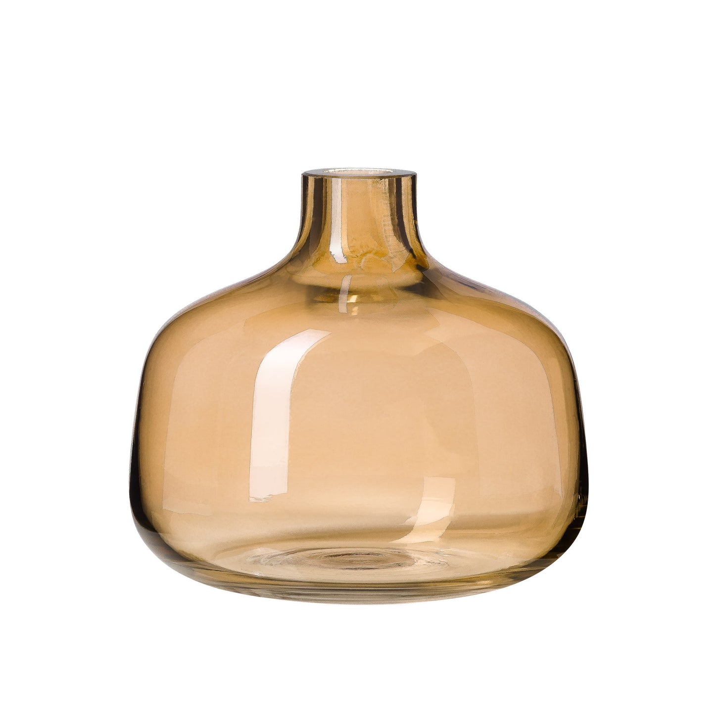 Belle Glass Bud Vase - 4 Inch Tall - Amber