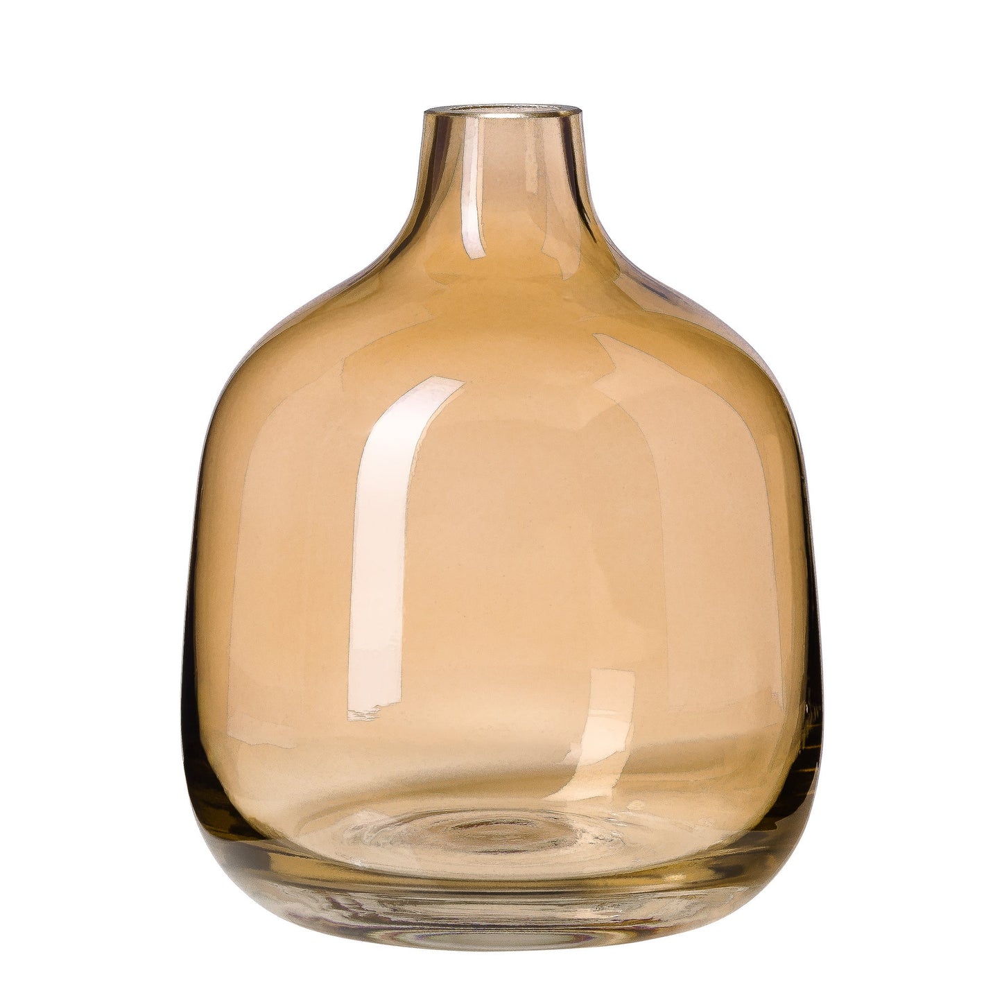 Belle Glass Bud Vase - 5.25 Inch Tall - Amber
