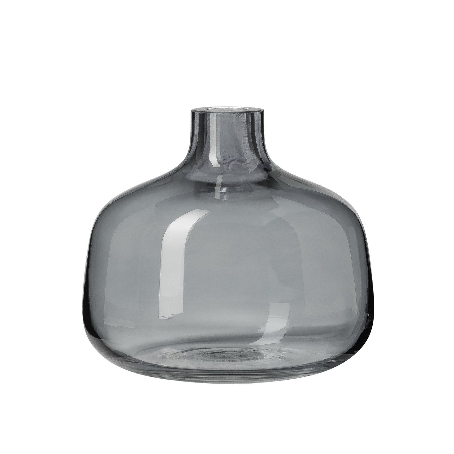 Belle Glass Bud Vase - 4 Inch Tall - Smoke
