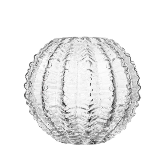 Sonara Cactus 6 Inch Tall Glass Ball Vase - Clear