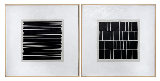 Split Personality (Set Of 2) - 48" X 48" - Wood Floater Frame