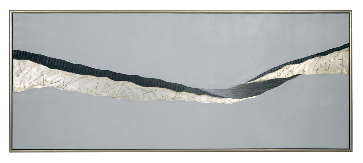 Frequency - 72" X 30" - Silver Floater Frame