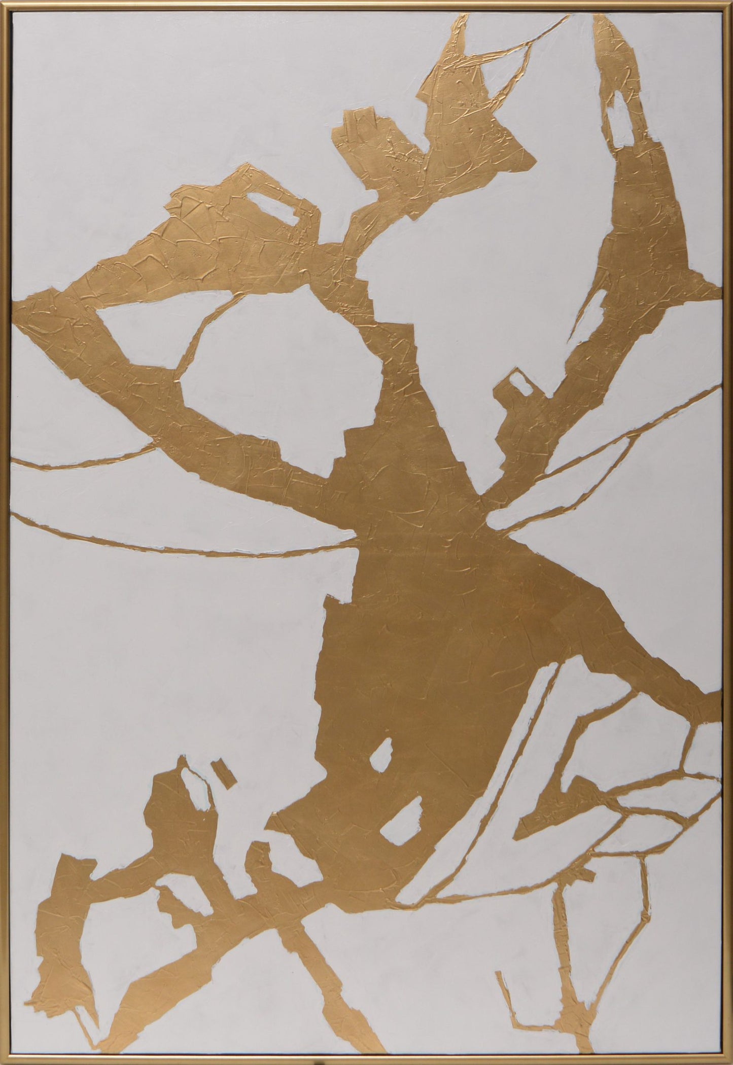 Fractured Fix - 40" X 60" - Gold Floater Frame