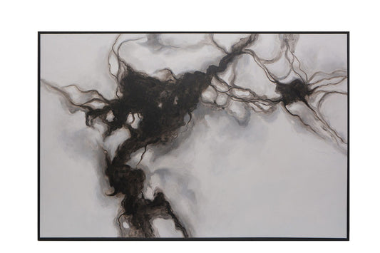 Smoke Screen - 72" X 48" - Black Floater Frame