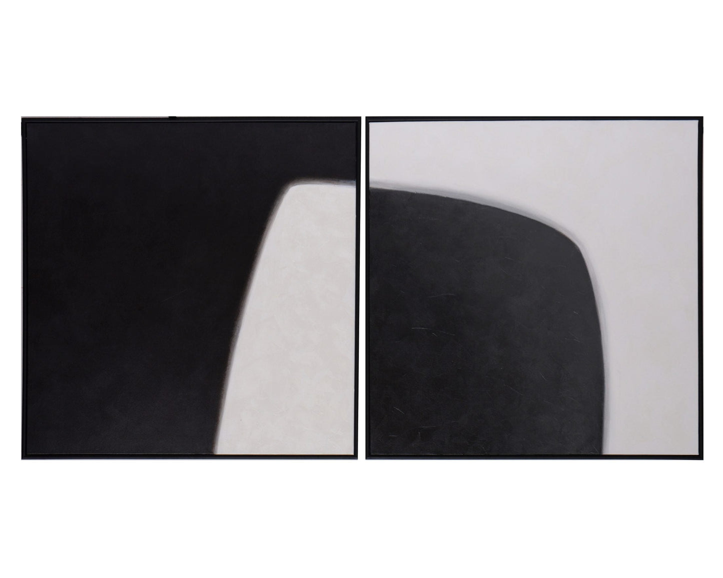 Double Cross (Set Of 2) - 48" X 48" - Black Floater Frame