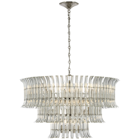 Rhine 34" Three Tier Chandelier