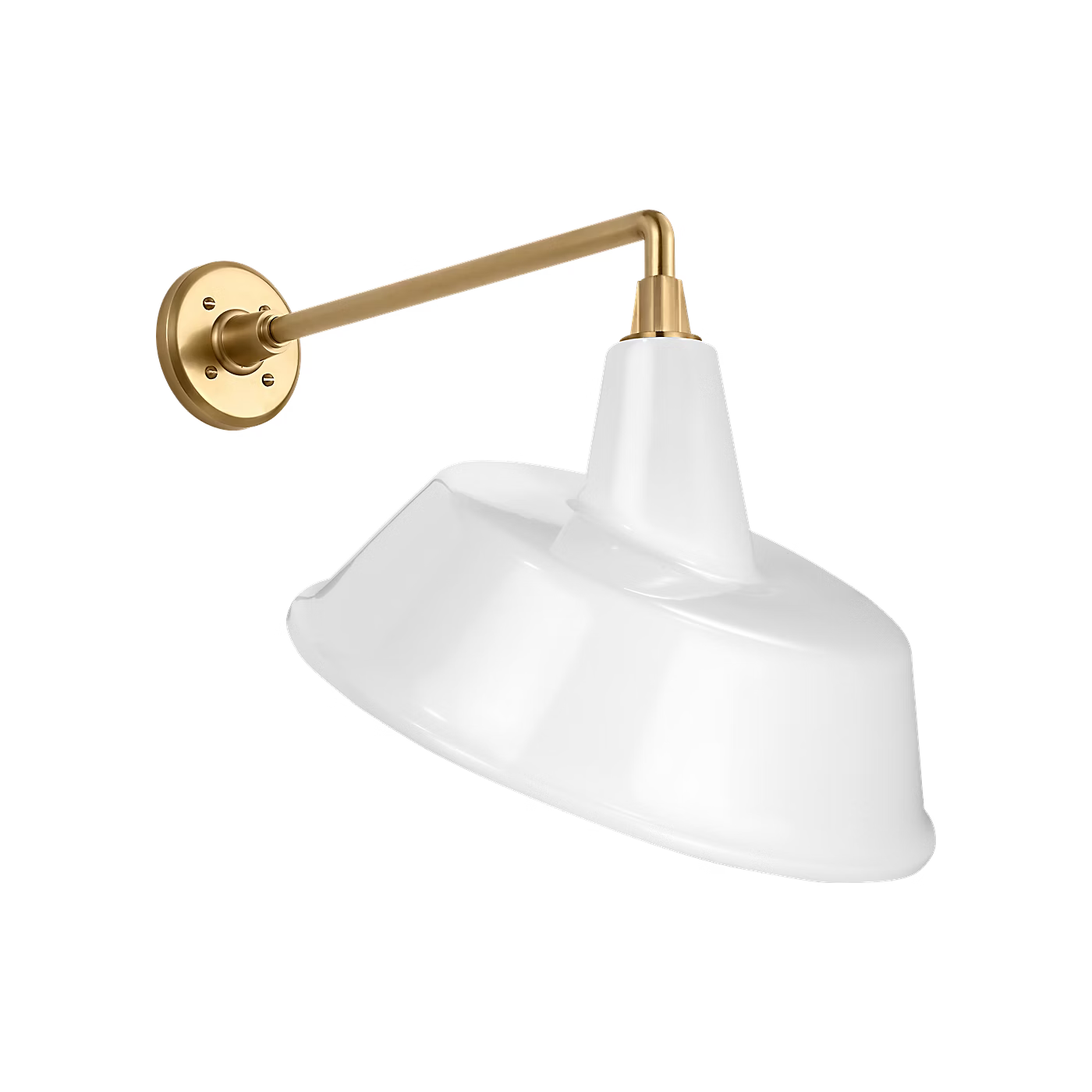 Academy 16" Mack Barn Light - Tilted Bowers Shade by Visual Comfort